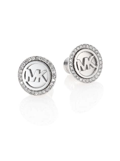 michael kors earrings square silver